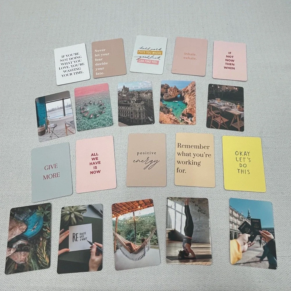 Lamare Vision Board Cards Motivational Positivity Affirmation Set 132 Dream Mood